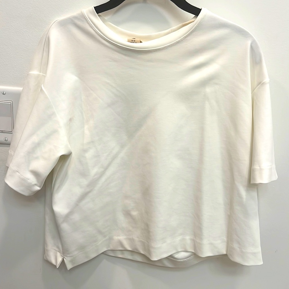 H&M thick white boxy tshirt